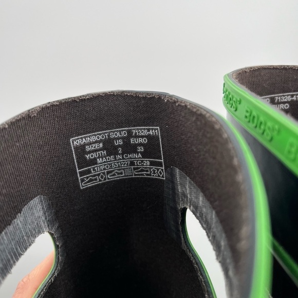 BOGS Solid Rubber Rain Boots Youth US Size 2 - Picture 7 of 8